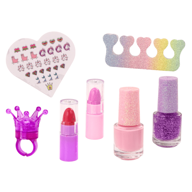 Beauty Set Plush Cosmetic Bag Kitty Nail Polish Lipsticks 1