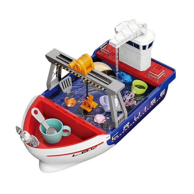 Fishing Boat with Water Circulation Interactive Fishing Accessories 2