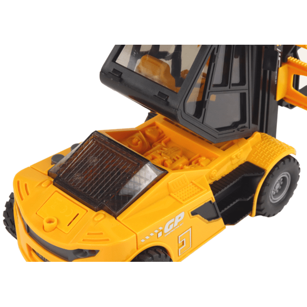 Geltonas šakinis krautuvas 1:16 Judančios šakės Garsai Šviesos 7