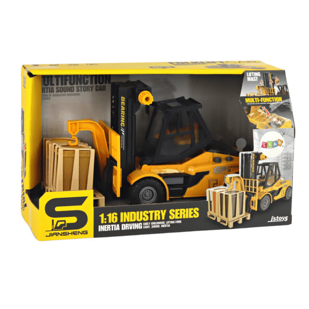 Geltonas šakinis krautuvas 1:16 Judančios šakės Garsai Šviesos 5