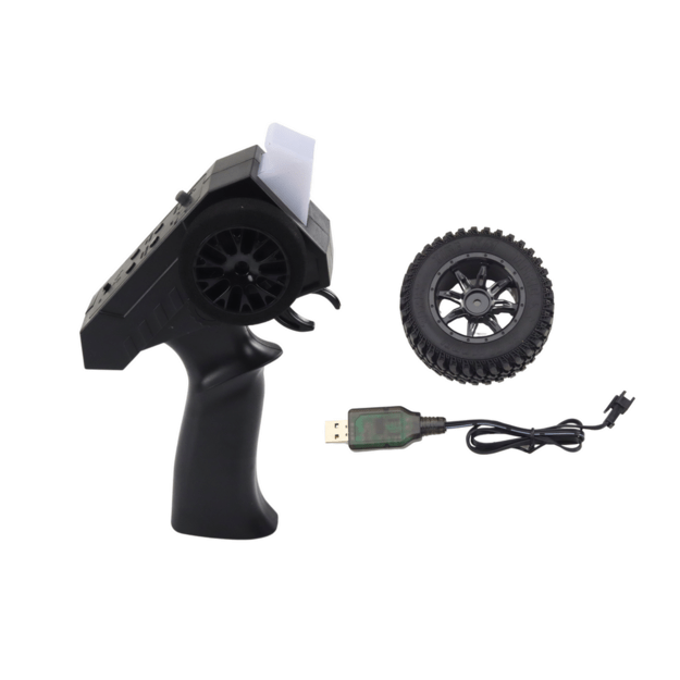 Nuotoliniu būdu valdomas RC 2.4G visureigis 4x4 pilkos spalvos 4