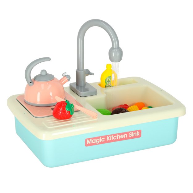 Vaikiška indų plovimo kriauklė su priedais vandens virdulys indukcinė kaitlentė XXL mėlyna 1