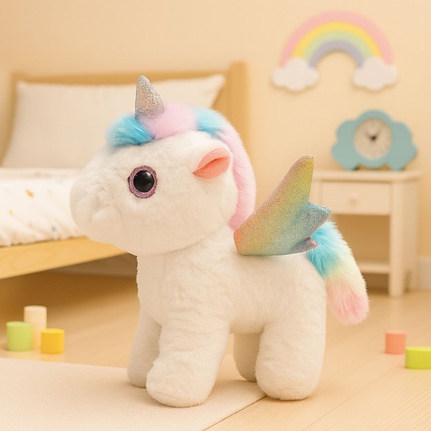 Unicorn Plush Interactive Moves Sounds White 21 cm 3