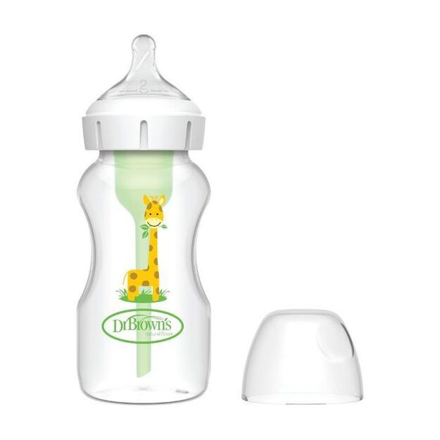 WB91019 WIDE NECK BOTTLE 270ML OPTIONS PLUS GIRAFFE