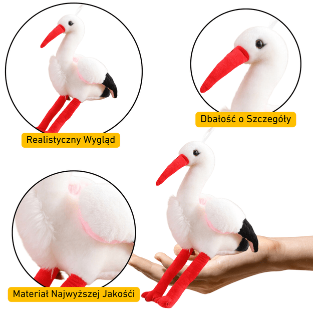 Plush Stork Bird Plush Toy Mascot Cuddly Toy 37cm