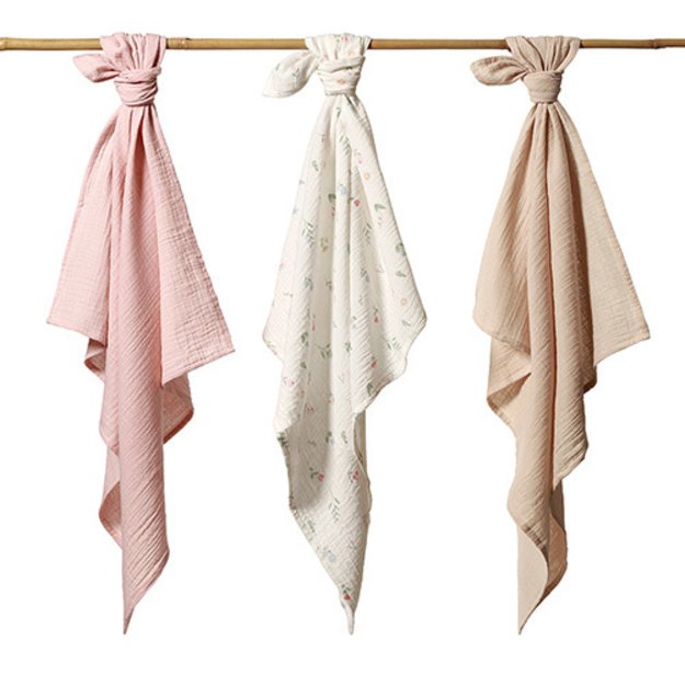 828/01 SUPER SOFT CRUSHED MUSLIN DIAPERS PINK 2