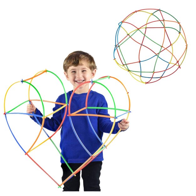 Straws 3D 4D Construction Blocks in a Box, Colorful, 1000 pcs. 2