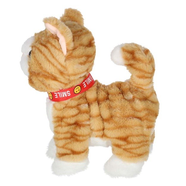 Interaktyvi katė ant pavadėlio miauksi vaik&scaron;to vizgina uodegą vizgina smėlio spalvos 4