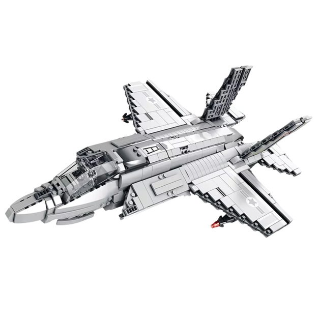 F-35 Lightning II Fighter Plane Construction Bricks Gray 1490 pcs. 1