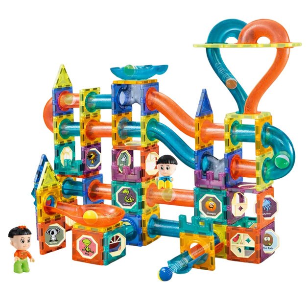 MAGIC MAGNETIC BLOCKS – magnetinių kaladėlių ir rutuliukų trasos rinkinys (188 dalys) 1