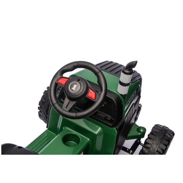 CH9959B Baterijomis varomas traktorius su priekaba, tamsiai žalias, 24 V 8