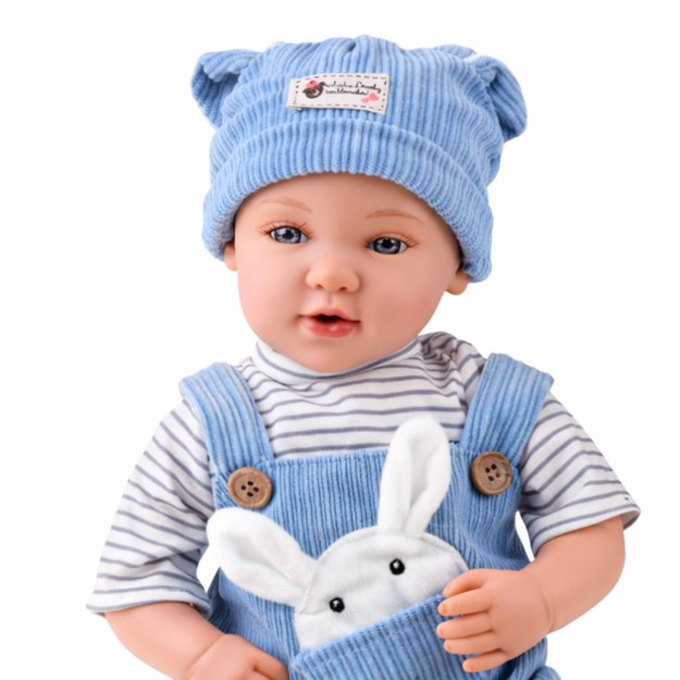 Baby Doll in Blue Bunny Outfit Accessories Sounds 39 cm 3