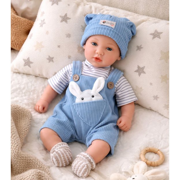 Baby Doll in Blue Bunny Outfit Accessories Sounds 39 cm 2