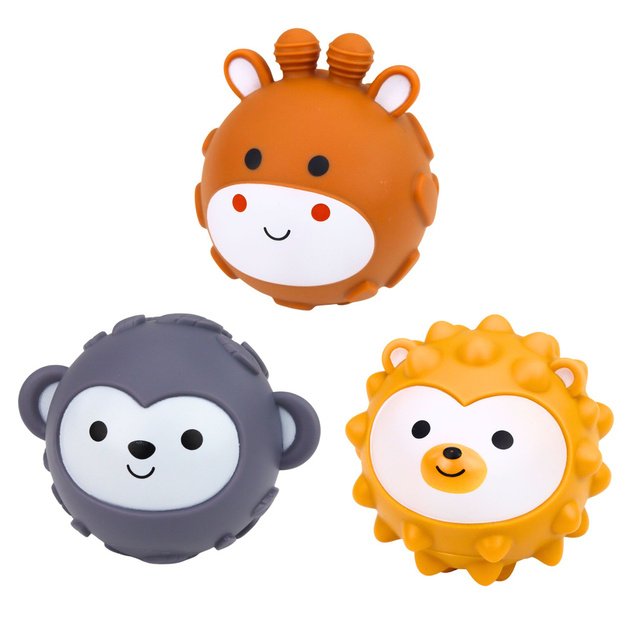 Set of Sensory Rubber Blocks for Babies 3 in 1 Balls Tower 1