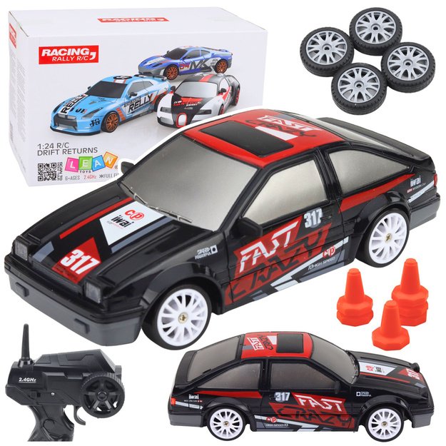 DRIFT 2.4 GHz Nuotoliniu būdu valdomas lenktyninis automobilis 1:24