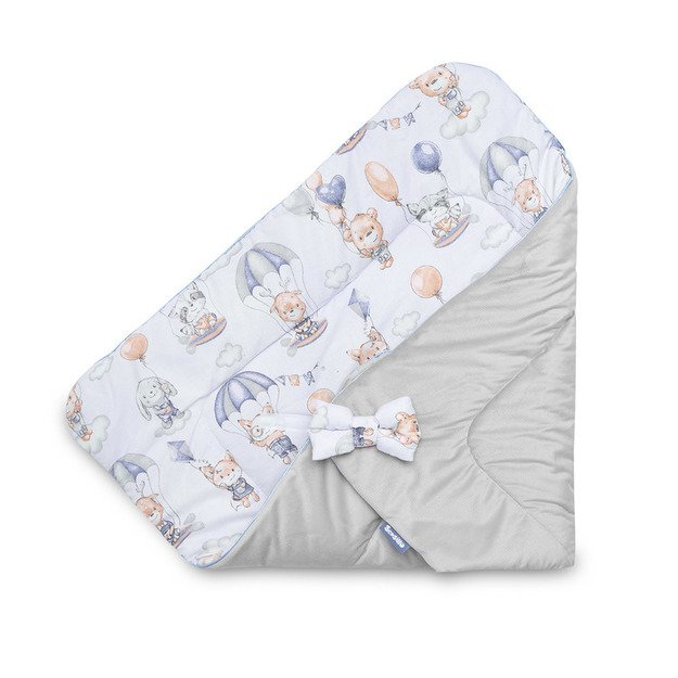 Velvet Baby Nest Cone Wrap – FLIGHT IN CLOUDS GREY 1