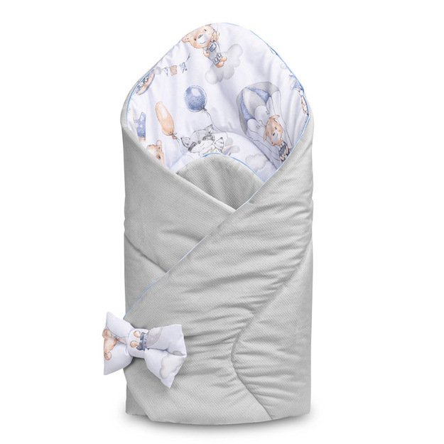Velvet Baby Nest Cone Wrap – FLIGHT IN CLOUDS GREY 2