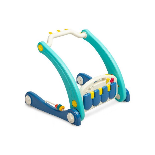 2IN1 WALKER WITH MUSIC MAT BLUE