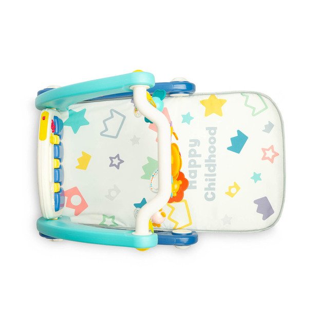 2IN1 WALKER WITH MUSIC MAT BLUE