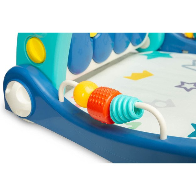 2IN1 WALKER WITH MUSIC MAT BLUE