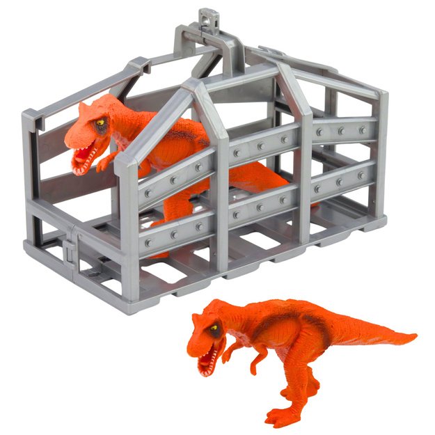 Dinosaur Transport Set: Truck, Tow Truck, Helicopter, Lights, Sound 5