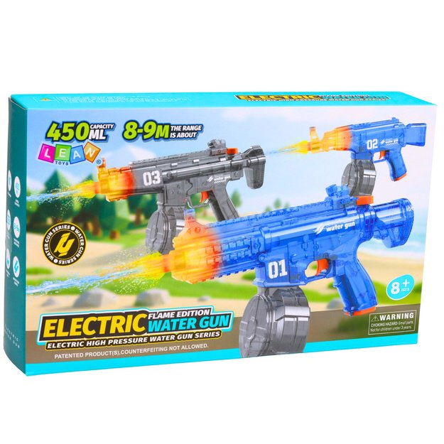 Electric Water Gun Rifle Automatic Black Range 8-9m 450 ml 4