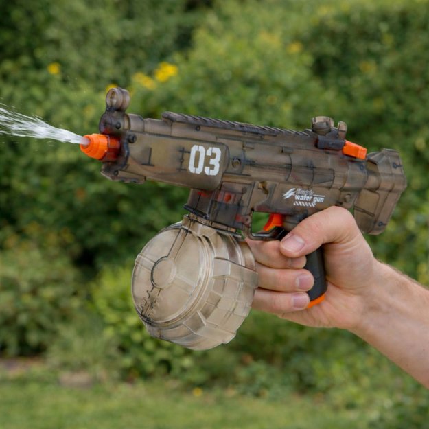 Electric Water Gun Rifle Automatic Black Range 8-9m 450 ml 2