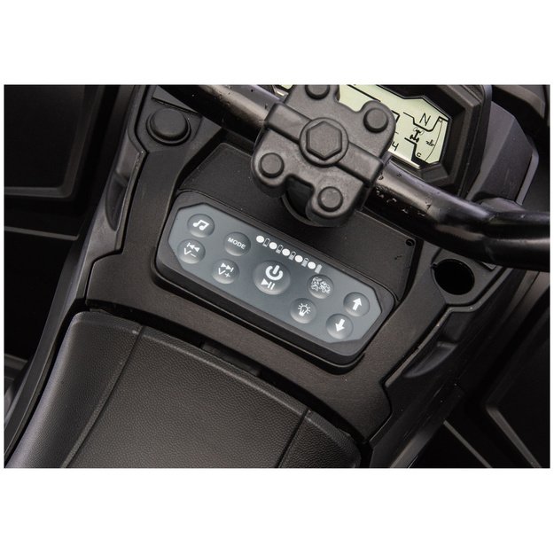 Battery-Operated Quad ATV 6 Wheels With Trailer JC606 24V 4x4 Green 7