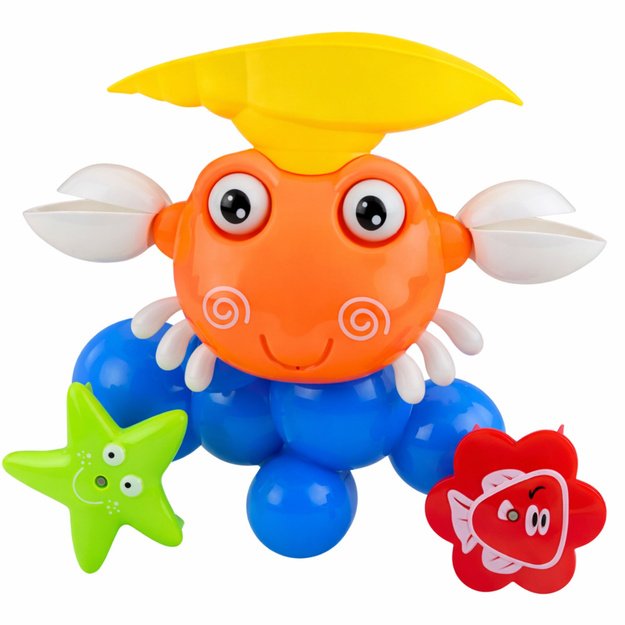 Krabų vonios rinkinys, fontanas, interaktyvus žaislas su siurbtukais 1