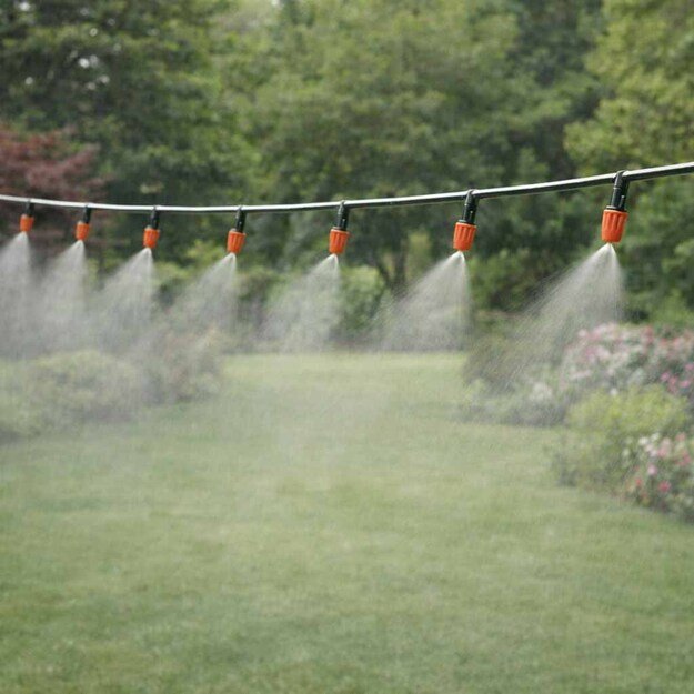 LUARO sodo laistymo sistema su vandens užuolaida ir migla 25 m 8