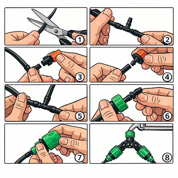 LUARO sodo laistymo sistema su vandens užuolaida ir migla 25 m 10