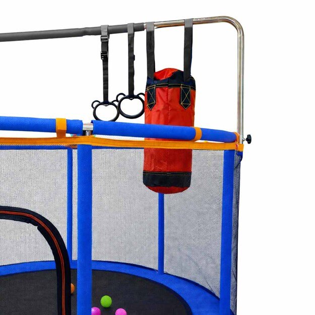 Vaikų batutas sodo kamuolio tinklas krep&scaron;inio kamuolys 155cm mėlynas 8