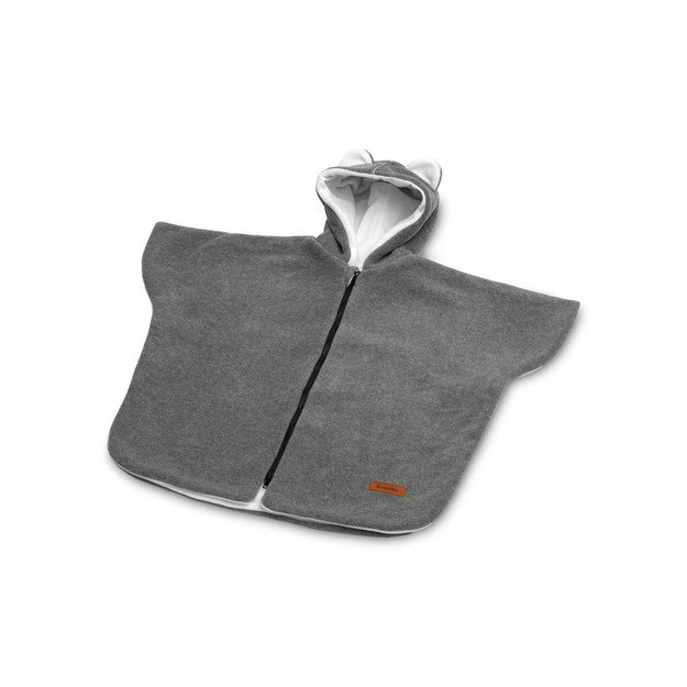 CAR SEAT PONCHO GREY MELANGE / WHITE