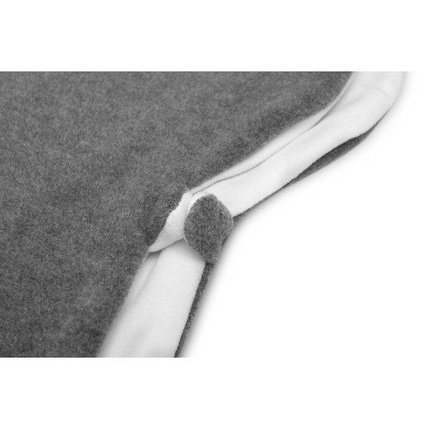 CAR SEAT PONCHO GREY MELANGE / WHITE