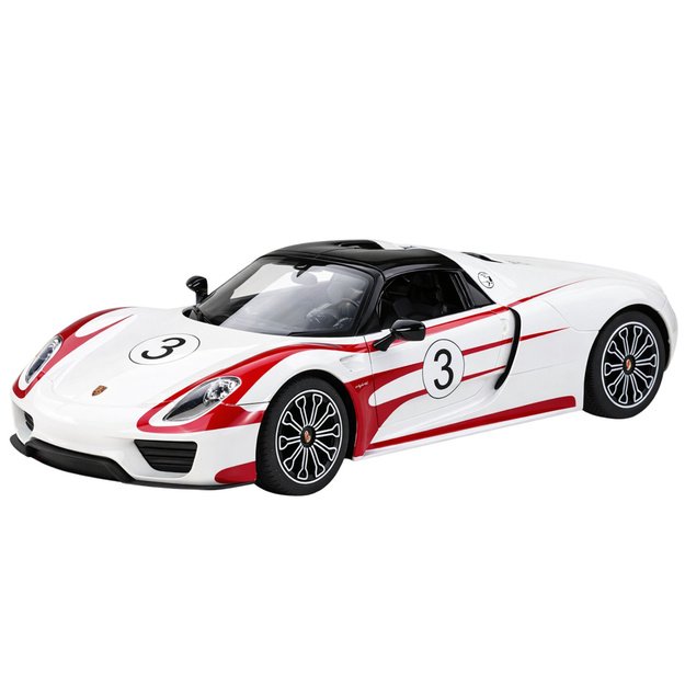 Porsche 918 Spyder Performance Remote Controlled RC Car White Rastar 1:14