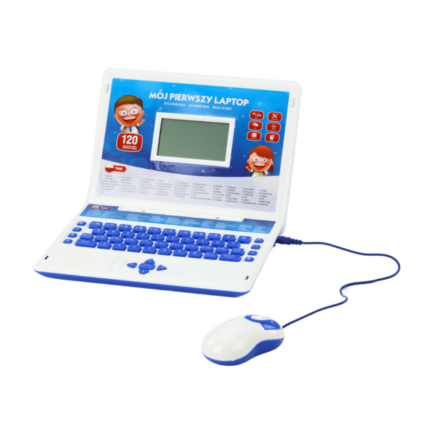 Educational Laptop Interactive 60 Functions Two Languages ​​Blue