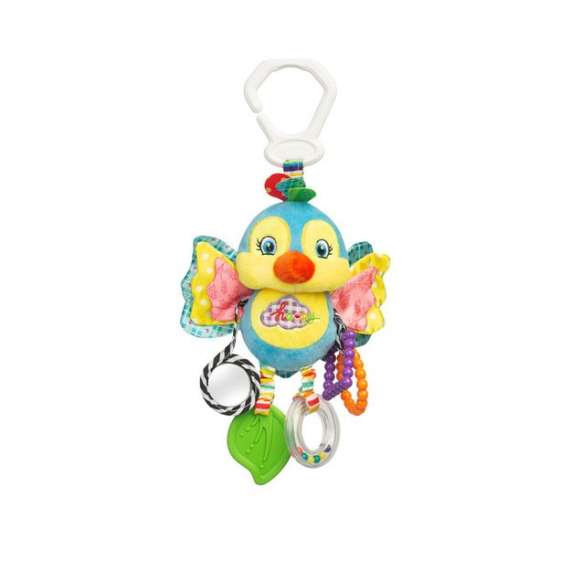 COLORFUL TRAVEL RATTLE BIRDIE