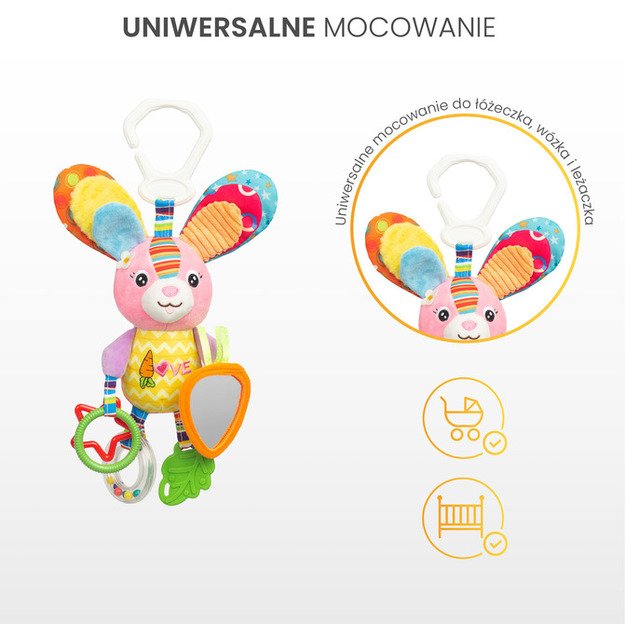 COLORFUL TRAVEL RATTLE BIRDIE
