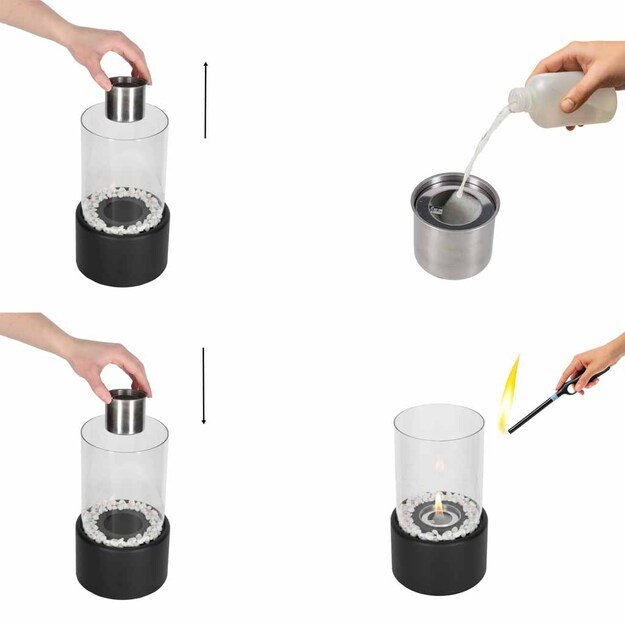 Laisvai pastatoma stalinė biokuro krosnelė, vertikali, be dūmų