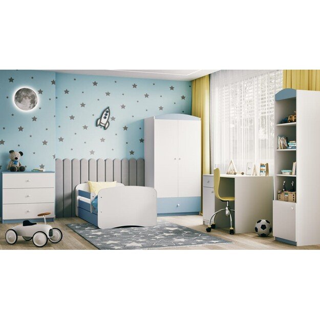 Bed babydreams blue without pattern with drawer without mattress 180/80