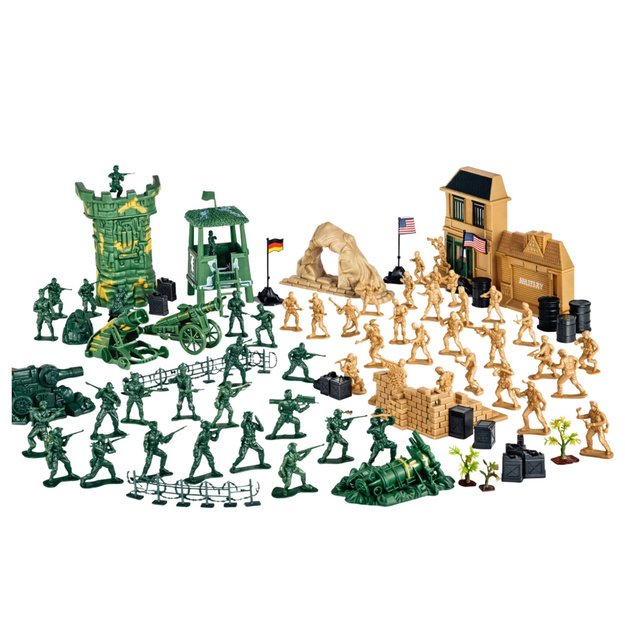 Military Base Figures Soldiers Vehicles Large Military Set 400 pcs.