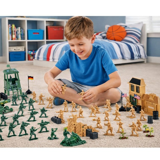 Military Base Figures Soldiers Vehicles Large Military Set 400 pcs.