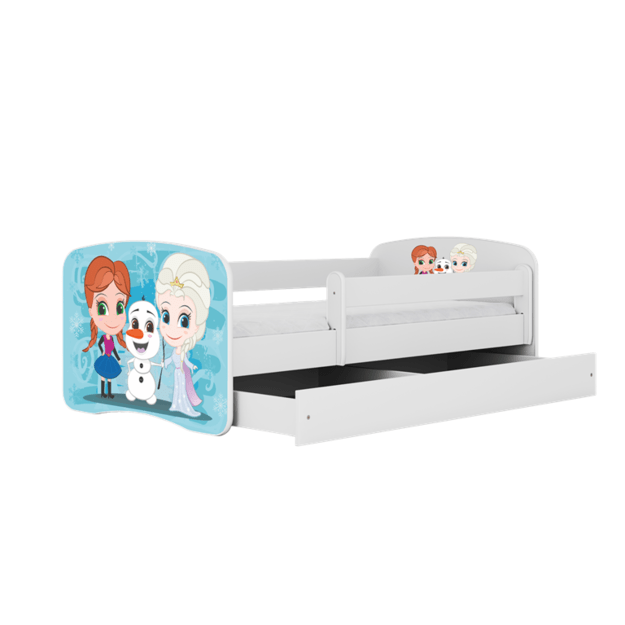 Bed babydreams white frozen land with drawer with mattress 140/70 6