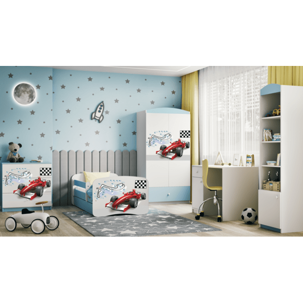 Lova babydreams blue formula su stalčiumi be čiužinio 180/80 6