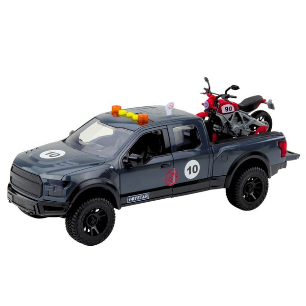 Pickup Truck With Engine Lights Sounds Gray 1:12 1