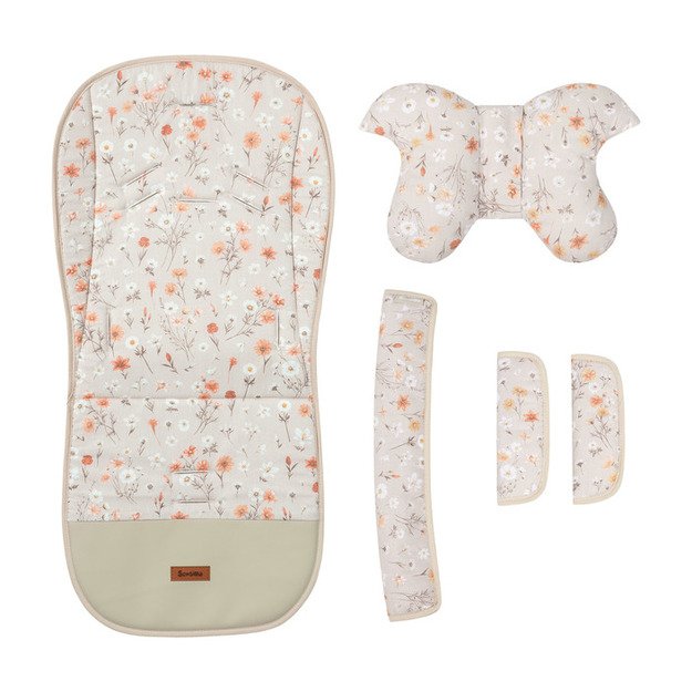 STROLLER INSERT DELUXE VELVET BLOOM BEIGE