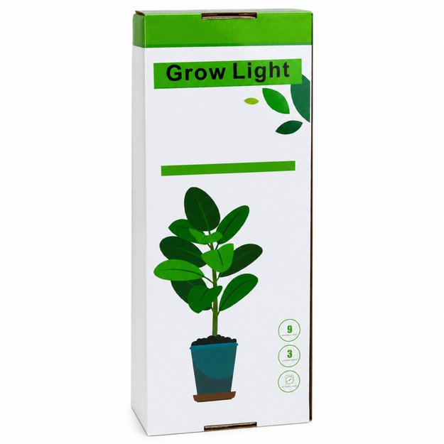 LED lamp for growing and illuminating plants, triple modules, clip