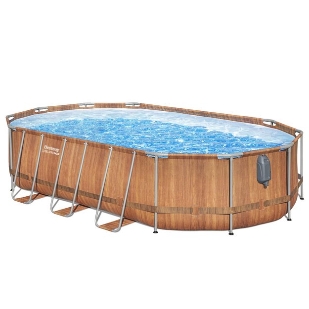 Bestway 56719 Power Steel Frame Pool 610 x 366 x 122 cm