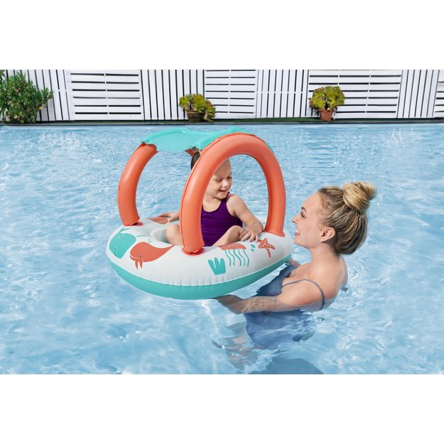 Inflatable Pontoon with Canopy 84 x 67cm Bestway 34203