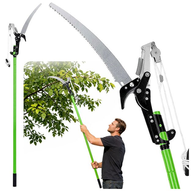 Telescopic Pruning Shears Pruner Branch Saw 2in1 on a Pole 125-240 cm